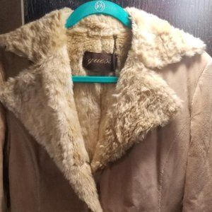 Guess Suede Leather Coat